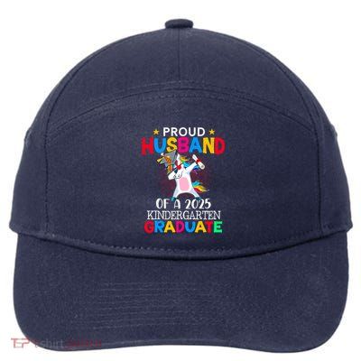 Proud Husband Of A 2025 Kindergarten Graduate Unicorn Dab 7-Panel Snapback Hat