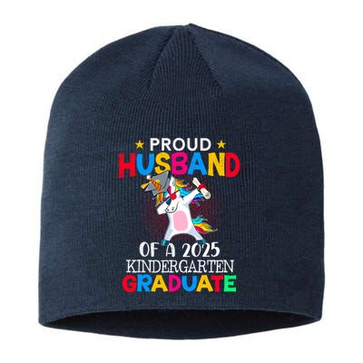 Proud Husband Of A 2025 Kindergarten Graduate Unicorn Dab Sustainable Beanie