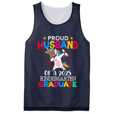 Proud Husband Of A 2025 Kindergarten Graduate Unicorn Dab Mesh Reversible Basketball Jersey Tank