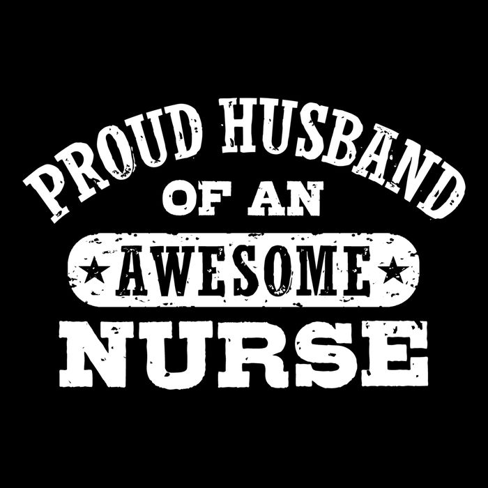 Proud Husband Of An Awesome Nurse Positive Message Sustainable Bucket Hat