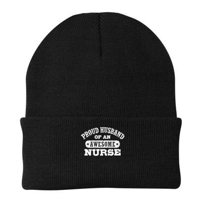Proud Husband Of An Awesome Nurse Positive Message Beanie