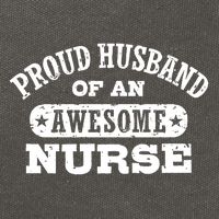 Proud Husband Of An Awesome Nurse Positive Message Cotton Canvas Backpack