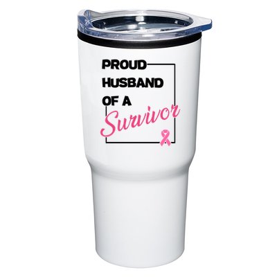 Proud Husband Of A Survivor Breast Cancer Awareness Tumbler