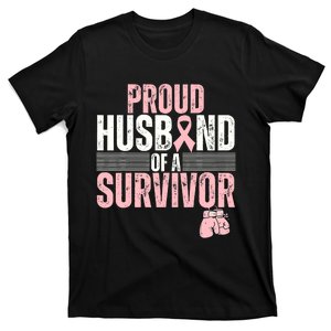 Proud Husband Of Survivor Breast Cancer Survivor Awareness T-Shirt