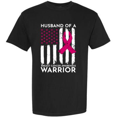 Pink Husband Of A Breast Cancer Awareness  Month Warrior Garment-Dyed Heavyweight T-Shirt