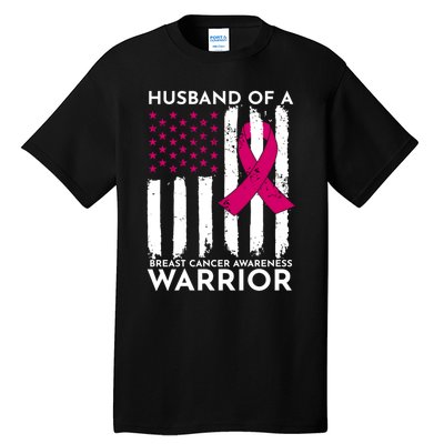 Pink Husband Of A Breast Cancer Awareness  Month Warrior Tall T-Shirt