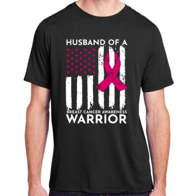 Pink Husband Of A Breast Cancer Awareness  Month Warrior Adult ChromaSoft Performance T-Shirt