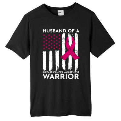 Pink Husband Of A Breast Cancer Awareness  Month Warrior Tall Fusion ChromaSoft Performance T-Shirt