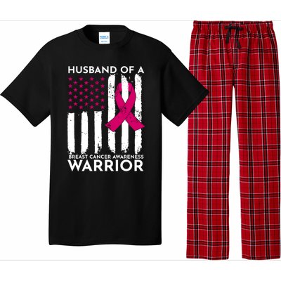 Pink Husband Of A Breast Cancer Awareness  Month Warrior Pajama Set