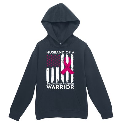 Pink Husband Of A Breast Cancer Awareness  Month Warrior Urban Pullover Hoodie