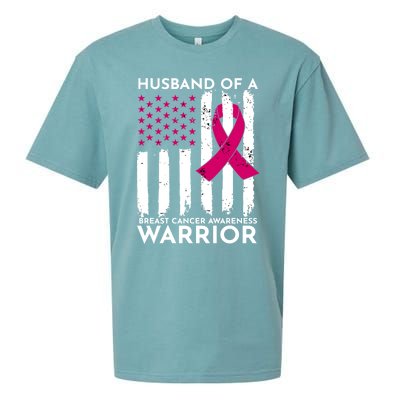 Pink Husband Of A Breast Cancer Awareness  Month Warrior Sueded Cloud Jersey T-Shirt