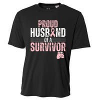 Proud Husband Of Survivor Breast Cancer Survivor Awareness Cooling Performance Crew T-Shirt