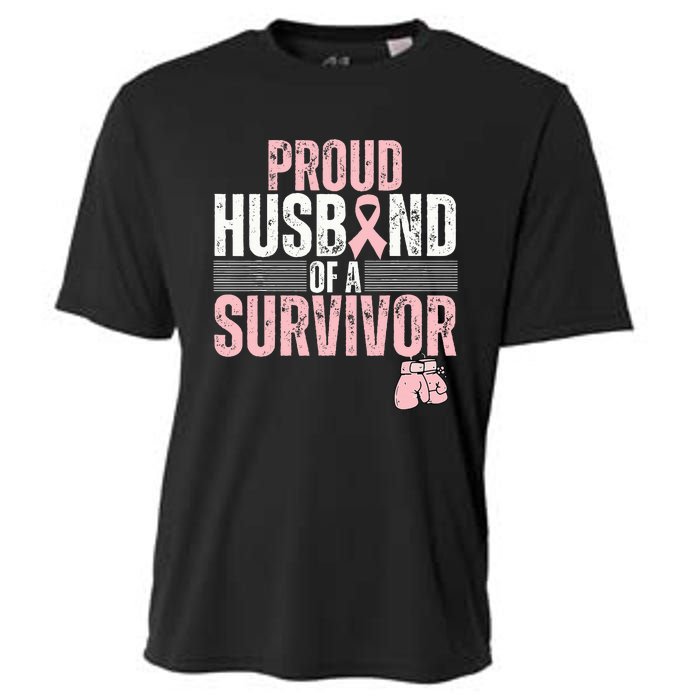 Proud Husband Of Survivor Breast Cancer Survivor Awareness Cooling Performance Crew T-Shirt