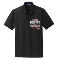 Proud Husband Of Survivor Breast Cancer Survivor Awareness Dry Zone Grid Polo