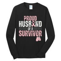 Proud Husband Of Survivor Breast Cancer Survivor Awareness Tall Long Sleeve T-Shirt