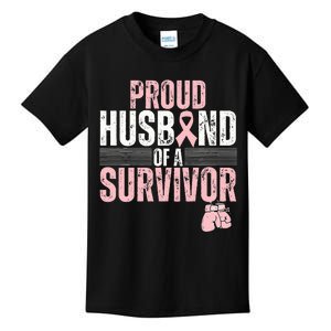 Proud Husband Of Survivor Breast Cancer Survivor Awareness Kids T-Shirt