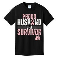 Proud Husband Of Survivor Breast Cancer Survivor Awareness Kids T-Shirt