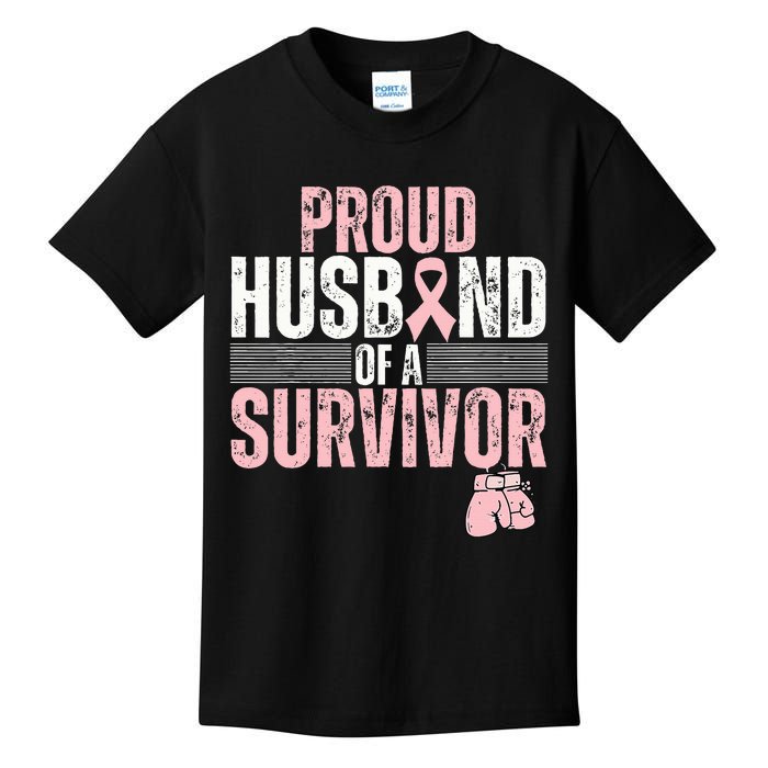 Proud Husband Of Survivor Breast Cancer Survivor Awareness Kids T-Shirt