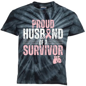 Proud Husband Of Survivor Breast Cancer Survivor Awareness Kids Tie-Dye T-Shirt