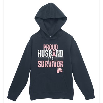 Proud Husband Of Survivor Breast Cancer Survivor Awareness Urban Pullover Hoodie