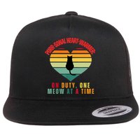 Purrsonal HeartWarmer On Duty, One Meow At A Time Flat Bill Trucker Hat