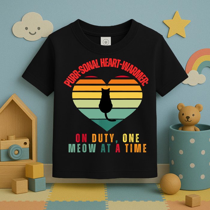 Purrsonal HeartWarmer On Duty, One Meow At A Time Toddler T-Shirt