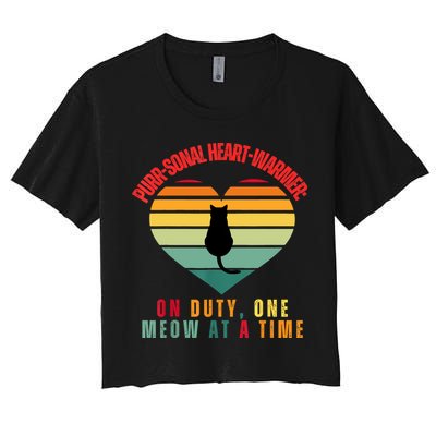 Purrsonal HeartWarmer On Duty, One Meow At A Time Crop Top