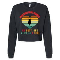 Purrsonal HeartWarmer On Duty, One Meow At A Time Cropped Pullover Crew