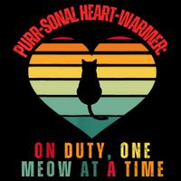 Purrsonal HeartWarmer On Duty, One Meow At A Time Cropped Pullover Crew