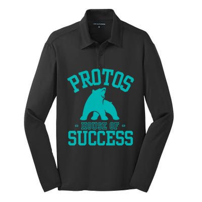 Protos House Of Successteachers Students Rca School Spirit Vneck Silk Touch Performance Long Sleeve Polo