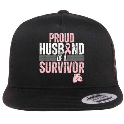 Proud Husband Of Survivor Breast Cancer Survivor Awareness Flatbill Hat