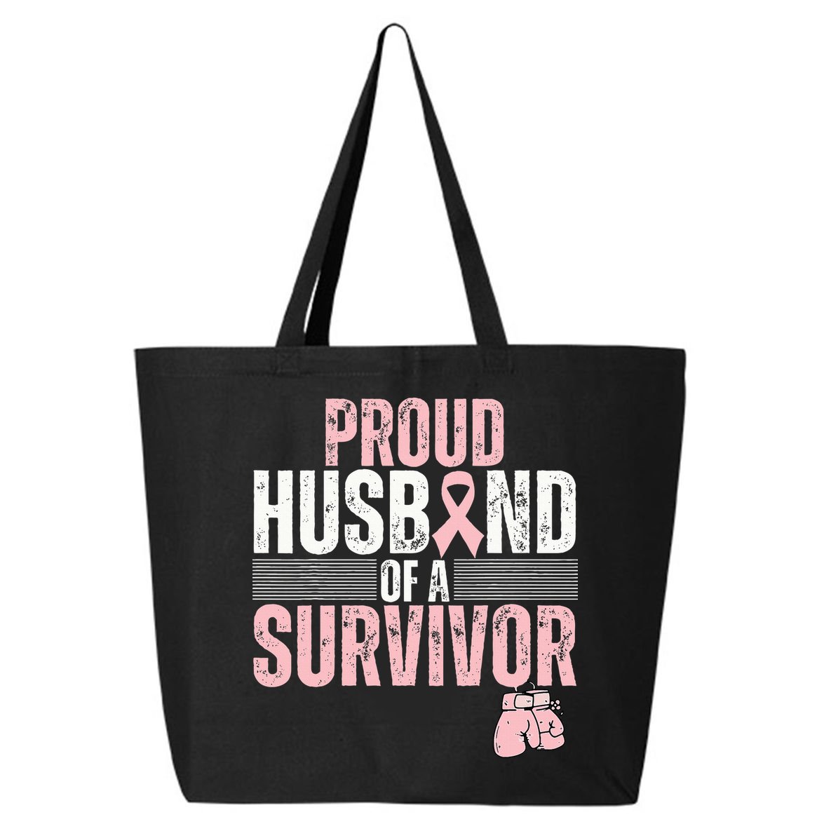 Proud Husband Of Survivor Breast Cancer Survivor Awareness 25L Jumbo Tote