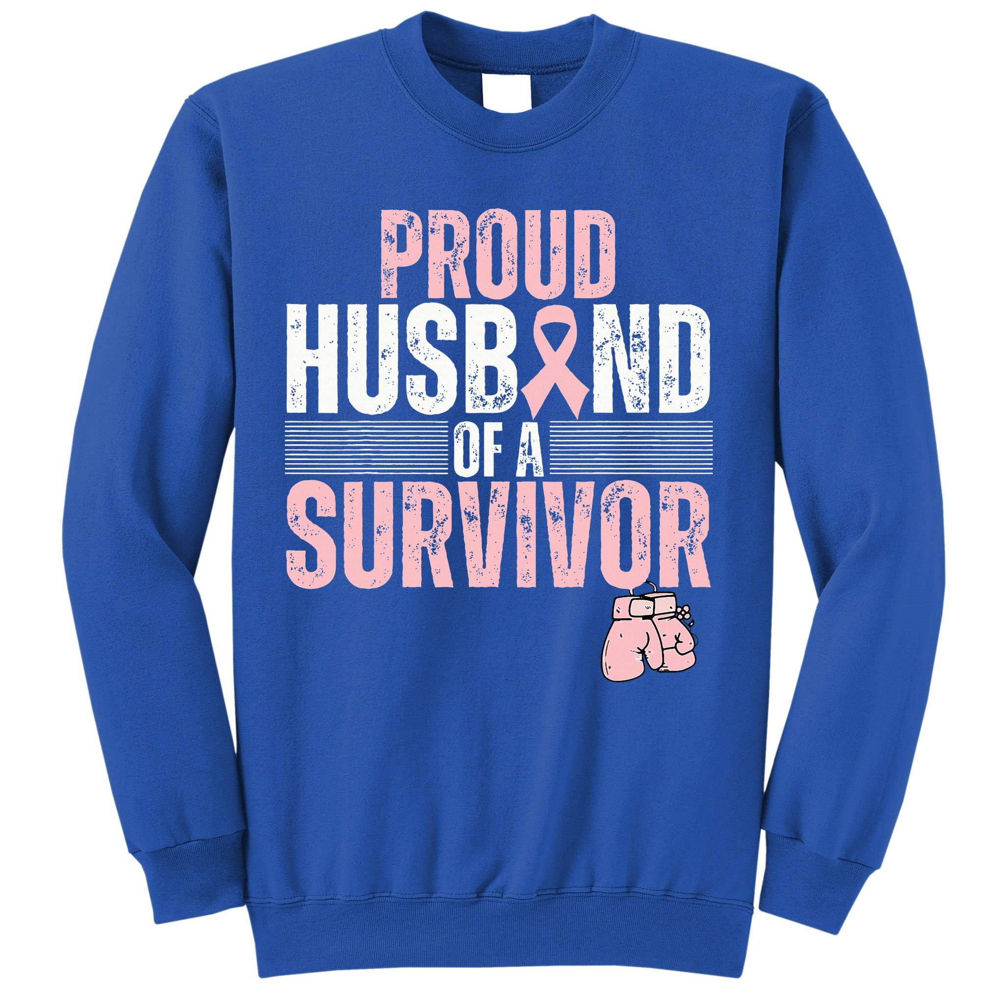 Proud Husband Of Survivor Breast Cancer Survivor Awareness Sweatshirt