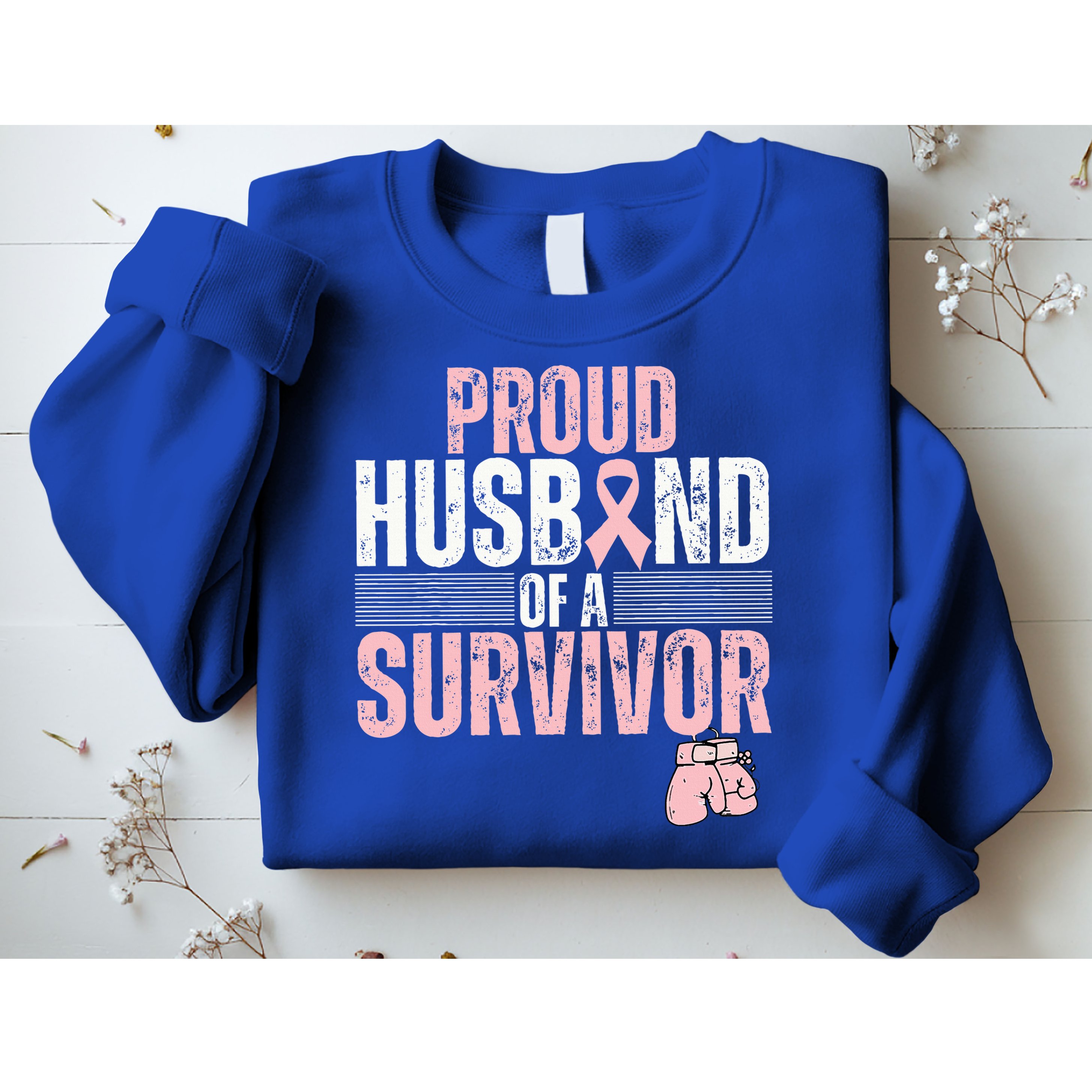 Proud Husband Of Survivor Breast Cancer Survivor Awareness Sweatshirt