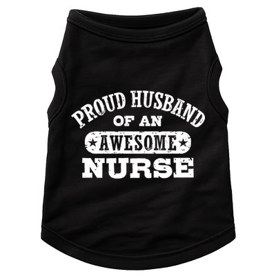 Proud Husband Of An Awesome Nurse Doggie Tank