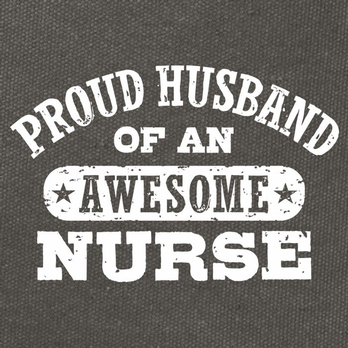 Proud Husband Of An Awesome Nurse Cotton Canvas Backpack