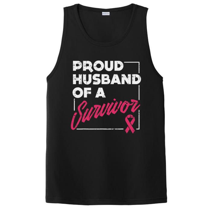 Proud Husband Of Survivor Breast Cancer Awareness Gift PosiCharge Competitor Tank