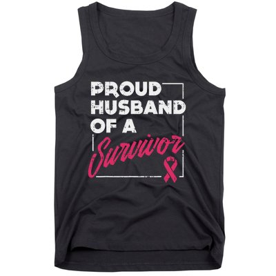 Proud Husband Of Survivor Breast Cancer Awareness Gift Tank Top