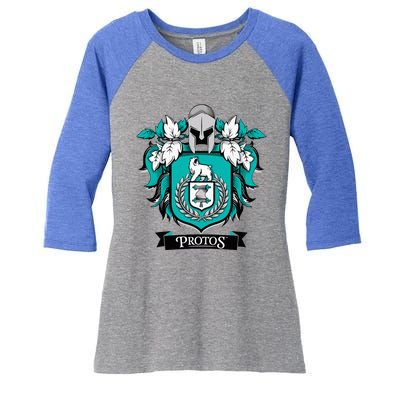 Protos House Of Success Teachers Students Women's Tri-Blend 3/4-Sleeve Raglan Shirt