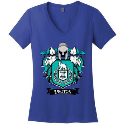 Protos House Of Success Teachers Students Women's V-Neck T-Shirt