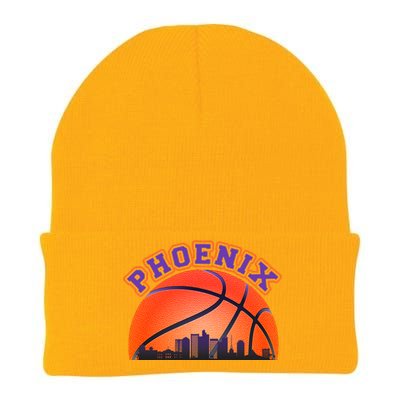 Phoenix Arizona Basketball City Skyline Knit Cap Winter Beanie