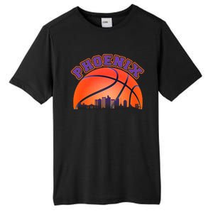 Phoenix Arizona Basketball City Skyline Tall Fusion ChromaSoft Performance T-Shirt