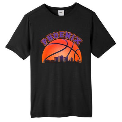 Phoenix Arizona Basketball City Skyline Tall Fusion ChromaSoft Performance T-Shirt