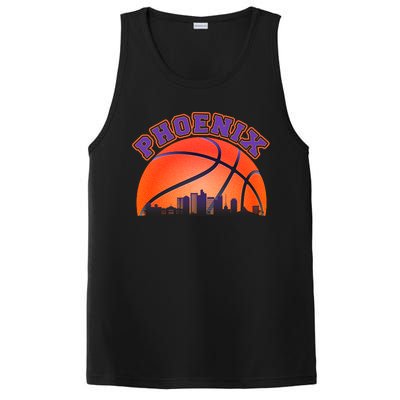 Phoenix Arizona Basketball City Skyline PosiCharge Competitor Tank