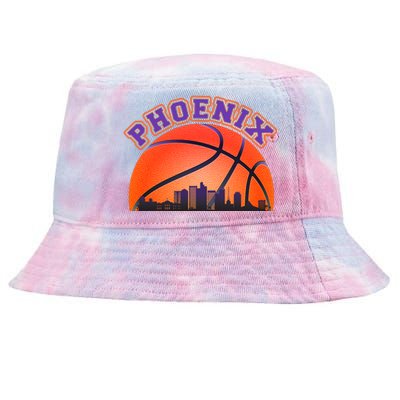 Phoenix Arizona Basketball City Skyline Tie-Dyed Bucket Hat