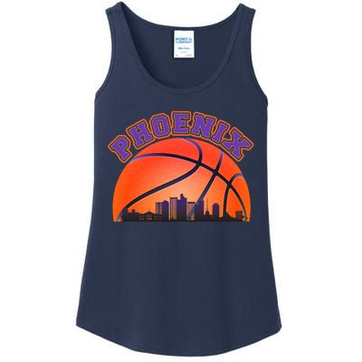 Phoenix Arizona Basketball City Skyline Ladies Essential Tank