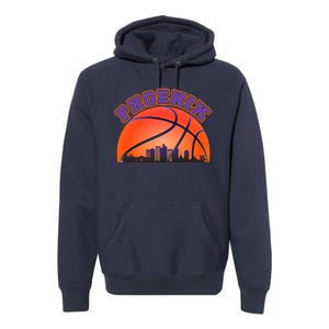 Phoenix Arizona Basketball City Skyline Premium Hoodie