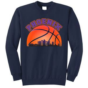 Phoenix Arizona Basketball City Skyline Tall Sweatshirt