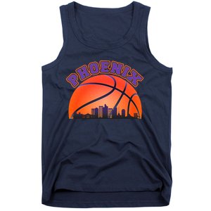 Phoenix Arizona Basketball City Skyline Tank Top