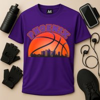 Phoenix Arizona Basketball City Skyline Cooling Performance Crew T-Shirt